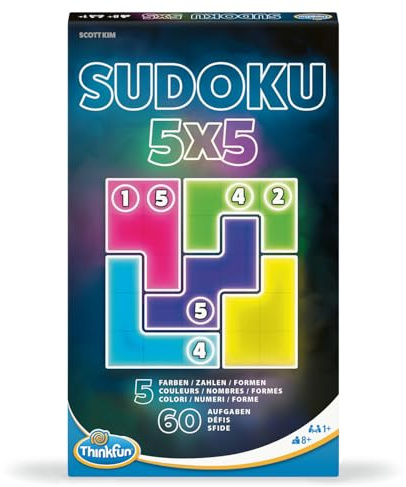ThinkFun - 76634 - Sudoku 5x5 - Il rompicapo magnetico da viaggio. Perfetto per viaggiare e come regalo!