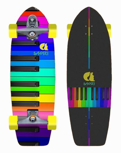 Sakari surfskate skateboard med T12 Surf Skateboard Trucks 29 Fat Tail