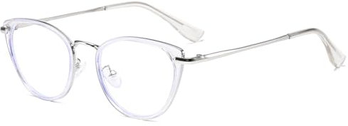 YAMEIZE Oeil de Chat Lunettes Anti Lumière Bleue pour Femme Petite Lunettes Monture Rétro Lunettes Lumière Bleue Filtre pour Lecture Ordinateur