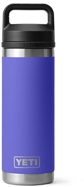 YETI Rambler 18 oz Bottle, Leakproof, Vacuum Insulated, Stainless Steel with Chug Cap, Ultramarine Violet