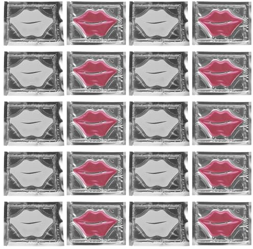 TOPPERFUN Maschere per Labbra Idratanti in Gel Design a Cristallo 20 Pezzi per Cura delle Labbra Portatile Riduce Screpolature e Rughe Labiali