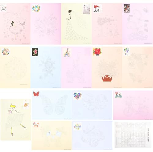 WEKAMOS Kit de Quilling en Papier pour Débutants, 1 Set, Bricolage DIY | Feuilles à Lignes de Positionnement, Décorations Quilling Uniques, Usage École et Décoration Intérieure
