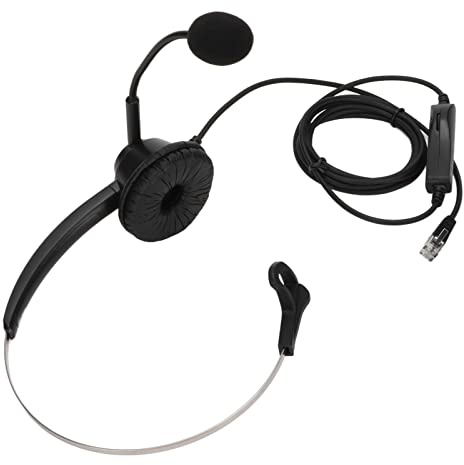 ZDETGU H360 RJ9 MV Telefonheadset med Brusreducerande Mikrofon, RJ9 Plug & Play Business Headset för Callcenter, Kundtjänst, Onlinekurser, Kontor och Hemmabruk