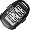 3DFitBud Simple Step Counter Walking 3D Pedometer with Clip & Lanyard - A420S - Black