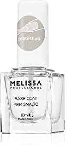 Melissa Base Coat per Smalto | Base Trasparente Protettiva 10 ml – Rinforzante e Levigante per Unghie