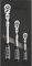 Neilsen CT5797 3pc Extending Ratchet with 18 Degree Swivel Head Set - Includes 1/4in, 3/8in, and 1/2in Drive with 72 Tooth Mechanism