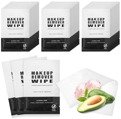 Gisdo 100 Makeup Remover Wipes Bulk Individually Wrapped