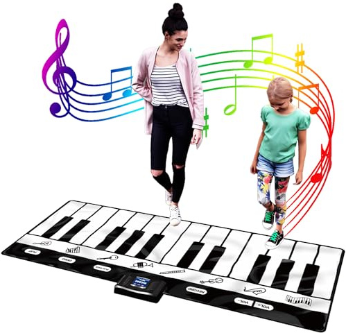 SUNLIN 6ft Floor Piano Mat for Kids Age 3-8, Giant Dance Mat for Toddlers