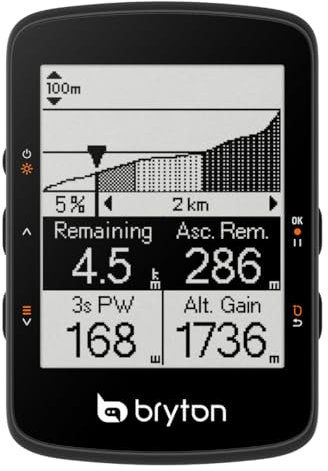 Bryton Rider 460 2.6 Inch LCD GPS Bike Computer Navigation Assistance, Full GNSS, 32hrs Long Battery Life, 58 Grams lightweight, Bluetooth ANT+ Compatible with E-Bike and Bike Radar