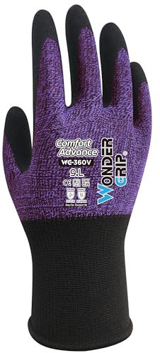 Wondergrip Comfort Advance WG-360V Sicherheitshandschuhe, ultradünnes Futter und hohe Griffigkeit, TPDT-Technologie, IT-kompatibel und ergonomische Passform, für trockene bis nasse Anwendungen,