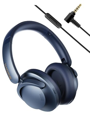 1MORE SonoFlow Pro HQ51 Noise Cancelling Headphones - Over Ear Bluetooth Headphones with LDAC for Hi-Res Wireless Audio,100H Playtime, Bluetooth 5.4, QuietMax ANC, Comfortable Fit, Clear Calls (Navy)