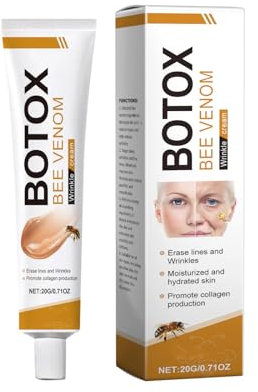 Bienengift Anti-Falten-Creme,Anti-Falten-Feuchtigkeitscreme für Gesicht und Hals,Bienengift-Faltenentfernungscreme, Feuchtigkeitsspendende Hautstraffungscreme für alle Hauttypen (1)
