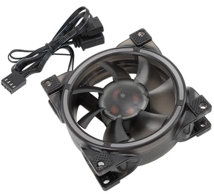 5V Argb FAN, 80 Mm PWM FASE FAN MFDB Hydraulic Bearing 7 Blades 800–2500 Rpm Low Noise for Computer