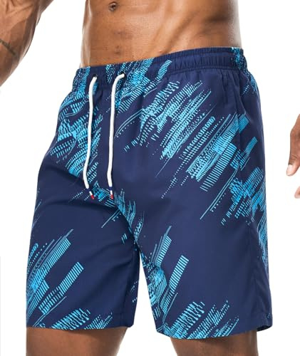 Danfiki Baddräkt för män, simbassäng, snabbtorkande, surfing, sommar, hawaiiansk strandshorts med ficka