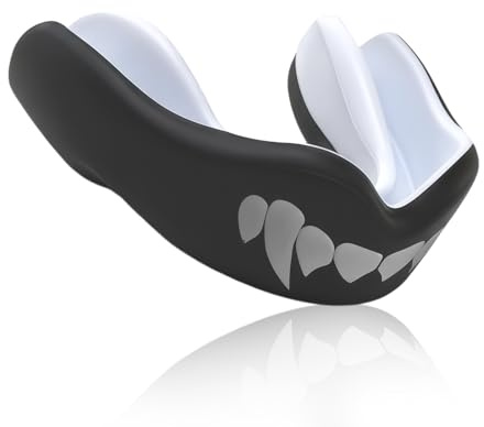 Sport Zahnschutz,Mundschutz,Mundschutz Sport Erwachsene,Sports Mundschutzs für Zahnspangen,mit Vorgesetzter Komfort für Rugby,Kampfsport,Boxen,Hockey & Kickboxen alle Kontaktsportarten,schwarz