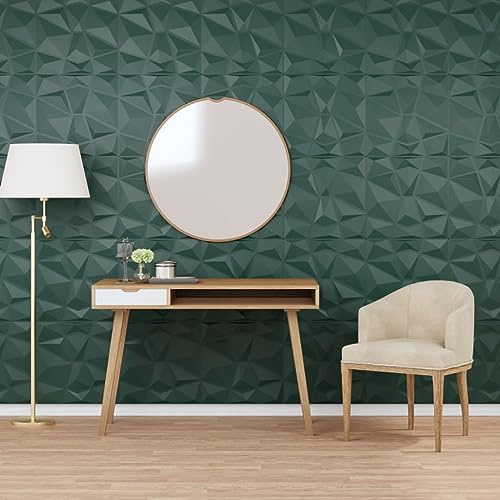 Lot de 24 panneaux muraux - Revêtement de plafond - Vert - 50 x 50 cm - XPS 6 m² - Diamant - Panneaux muraux pour cuisine et salon - Intérieur et extérieur