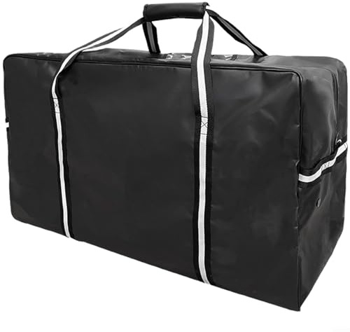 Bolsa de hockey resistente de 78 x 41 x 36 cm para jugadores de equipo y atletas juveniles, con fácil limpieza y durabilidad lista para pista (negro)