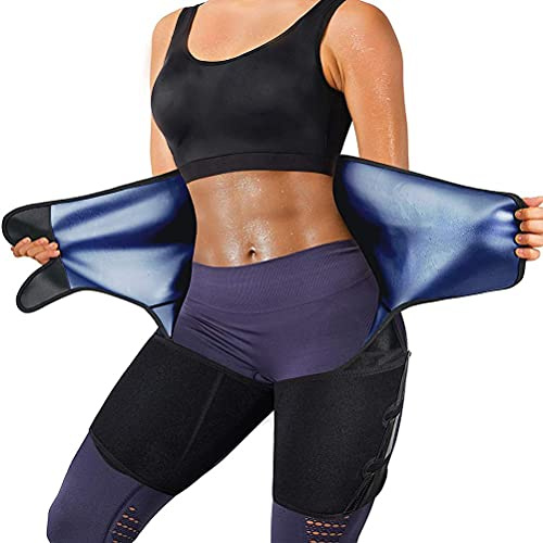Hosuho Cinturón reductor de cintura 4 en 1 para mujeres y hombres, pérdida de peso, control de abdomen, cinturón de entrenamiento