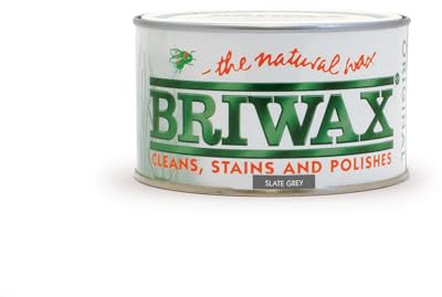 Briwax Original Slate Grey 400g -– Multi-Shade Wood Wax Polish | Ideal for Furniture Restoration & DIY Wood Projects