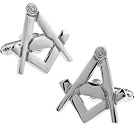 Gemelos conmemorativos, gemelos de latón plateado para mujer, logotipo de la masonería, accesorios clásicos de camisa de esmoquin, novio, padrinos de boda, regalo de padre de negocios, Latón, No es