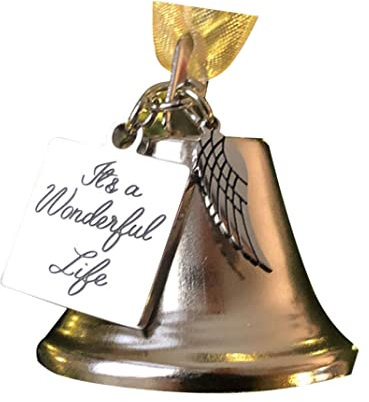 Christmas Angel Bells Christmas Bells Ornament Christmas Bell for Hanging its a Wonderful Life Angel Wings Ornament Christmas Tree Pendant Decor Christmas Decoration for Hanging