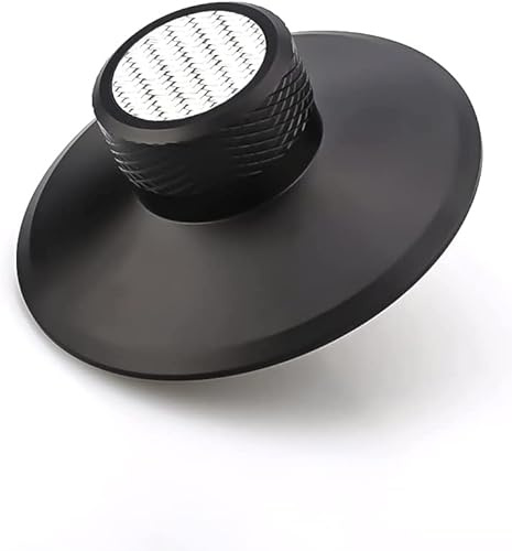 Brollitest Kolfiber-vinyl-viktstabilisator, vinyl-viktstabilisator, vinyl-skivklämstabilisator, 130 g, för skivspelare, skivspelare, svart