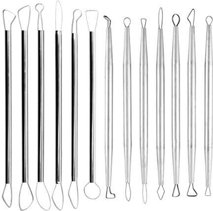 Wanjorlay Outils en Argile PolymèRe Poterie Outils de Sculpture en CéRamique Sculpture Fin Boucle Outils en Argile Ensemble
