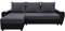 ALTDECOR Ecksofa mit Schlaffunktion und Bettkasten Corner Sofa Bett Eckcouch Couch L-Form Schlafcouch Ausziehbar Wohnlandschaft Schlafsofa Cauchsofa DAKA - 239x140x90cm Dunkelgrau/Schwarz Kunstleder