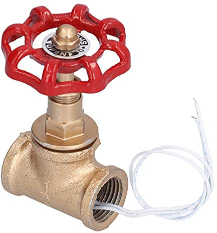 Valvola di Arresto,1/2 Pollice Valvola di Intercettazione con Filo,Valvola a Tre Vie Steampunk Vintage Rosso Dorato Interruttore della Luce Steampunk Vintage Valvola di Intercettazione Rotante