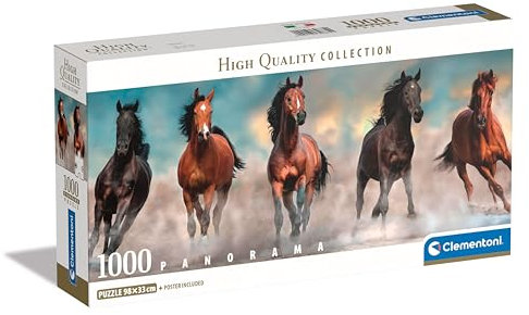 Clementoni Jigsaw Puzzle Collection - Cheviot 1000 Pieces - Poster Included, Puzzle For Adults 14-99 Years, Gift For Men/Women, Horse, Animal, Made In Italy, 39875