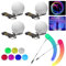 TGKYK LED Poi Bälle, 4 Stück Leucht Ball mit Regenbogen Farben und Strobe-Effek, Jonglierbälle Leuchtend, Leuchtendes Spielzeug für Fitness, Tanz, Jonglieren, Kinderspielzeug