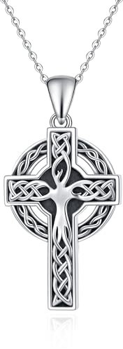 Fryneauy stetoskop korskedja hänge 925 sterlingsilver medicinskt smycke stetoskop halsband för läkare sjuksköterska medicinstudent RN sjuksköterska gåvor för kvinnor, Sterlingsilver, Ingen ädelsten