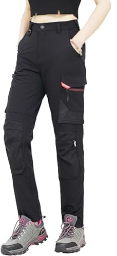 WORK IDEA Pantalon de Travail Femme Slim-Fit Stretch : Zones critiques renforcées en Cordura — élégance Robuste pour Divers Besoins Professionnels.