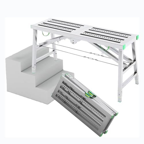 Plateforme de Travail，Plateforme Escalier，Echafaudage，Plateforme de Travail Escabeau Plateforme de Travail Plateforme d'échafaudage Robuste Tabouret pour Un acc