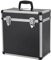 CROWNSHOP LP Storage Case 12 Record Storage Box 12 Vinyl LP Storage Box Case Aluminum Portable Lockable DJ Flight Carry Case Holds 100pcs Albums Vinyl Record Storage (Black 12 inches 50pcs)