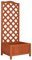 RANRHA Wooden Planter with Trellis – Tall Outdoor Garden Planter Box for Climbing Plants – Weather-Resistant Raised Bed with Lattice Trellis – 160x40x40 cm