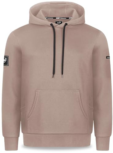 PUMA Workwear Advanced kollektion – huvtröja herrtröja med huva – axelväska, två sidofickor och midjeväska – ventilerande tyg – för hantverk och logistik, BRUN, 3XL