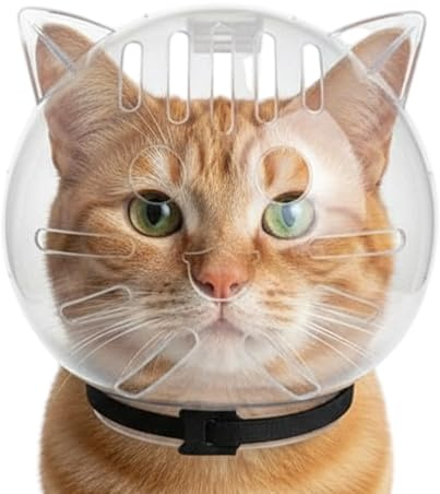 Katt Klor Vård | Transparent Munkorg Andningsbar Katt | Skyddande Anti-Timing | Små hundar badar och fixar klor trimmar D-tabletter