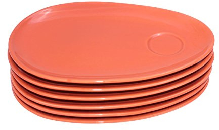 Frukosttallrik med fördjupning orange set