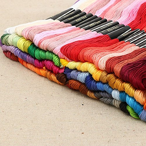50 échevettes de fil à broder de Fil pour broderie point de croix tricotage crochet multicolores