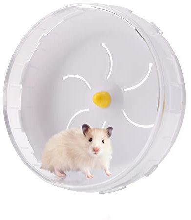 Petyoung 21CM Hamsterrad, Super- leise Hamster-Trainingsräder, Transparent Laufrad Hamster Leise Hamster Spielzeug für Totoro Mouse Eichhörnchen Chinchillas Kleintier Haustier