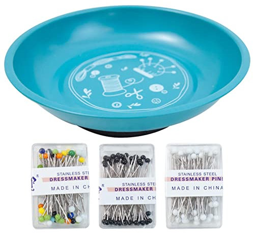 Luckxing Magnethalter für Pins - Runde, Starke Magnet-Pin-Tabletts zum Nähen,Nähmaschinen-Aufbewahrungsutensilien zum Aufbewahren von Muttern, Bolzen, Stiften, Nadeln, Eisen, Nägeln, Schrauben