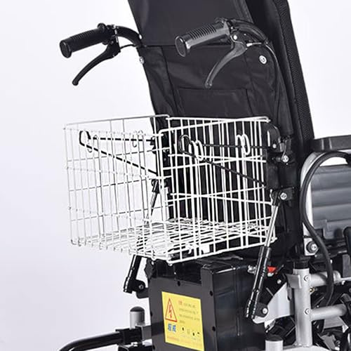 Elektrisk rullstol hopfällbar bakre korg för äldre shoppingförvaringstillbehör, 15,7 tum x 10 tum x 8,5 tum