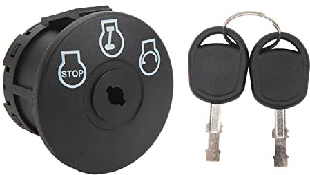Interruptor de Encendido del Motor del Cortacésped, Interruptor de Arranque de 3 Posiciones con 2 Llaves de Repuesto para el Interruptor de Encendido Automático Cub