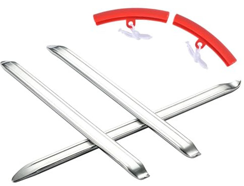 LACKINGONE Reifen Montiereisen Hebelwerkzeuge Metall Montierhebel Reifenmontage Kit für Fahrrad Motorrad (Reifenwechsel Set)