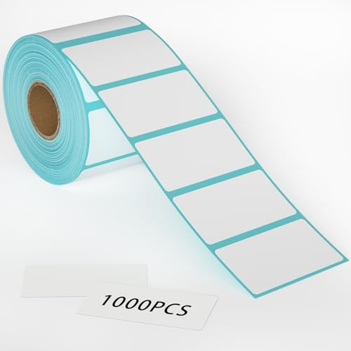 Blå självhäftande etiketter 1 rulle 1000 st 40 x 30 mm termiska självhäftande etiketter självhäftande klistermärken klistermärken klistermärken för hem kicken kontor stormarknad Wide use