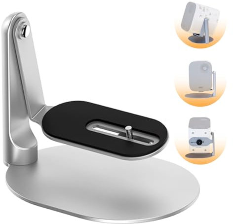 Eroshoo Desktop Mini Projector Stand,180° Rotation Angle Adjustable Video Projector Mount,with 1/4 Inch Screw&Silicone Gasket Projector Mount Stand,Table Projector Shelft for Nebula, XGIMI,BenQ,Camera