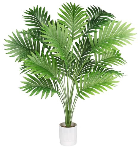 80cm Artificial Palm Tree in Pot Artificial Fake Plants Indoor Decorative Large Faux Plants for Home Office Living Room Decor Indoor