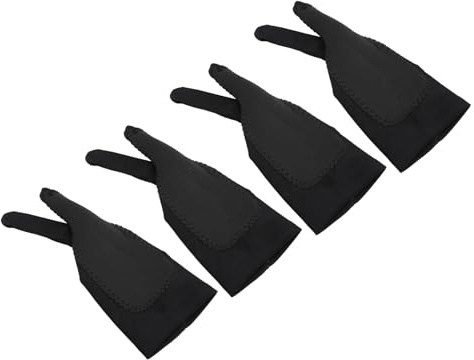 PUNELE Paquete de 4 guantes para tabletas de dibujo de artistas, elasticidad suave para artes digitales, bocetos con ajuste cómodo, 3 capas, dos dedos para tableta gráfica (M)