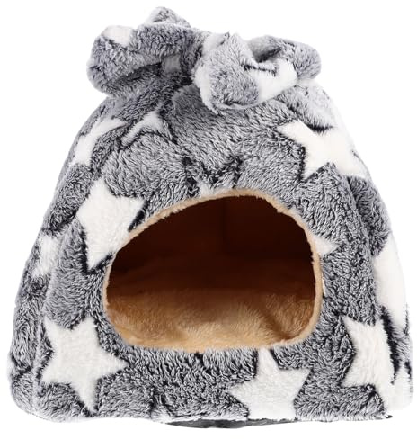 SHINEOFI Nid Douillet pour Hamster et Rat Cabane d'hiver en Tissu Polaire Taille 25x25 Cm Maison Cosy pour Petits Rongeurs Convient pour Hamsters, Cochons d'Inde et Autres Petits Animaux